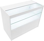 MonsterShop C1200 led winkelbalie - wit - 120x60x90cm - met 3 displayplanken