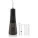 TrueLife AquaFloss Compact L100 Monddouche draadloos, draagbaar, 300 ml tank, 3 modi, 2 drukniveaus, IPX7, USB, 6 sproeiers in het pakket, interdentale reiniging, beugel/implantaten (zwart)