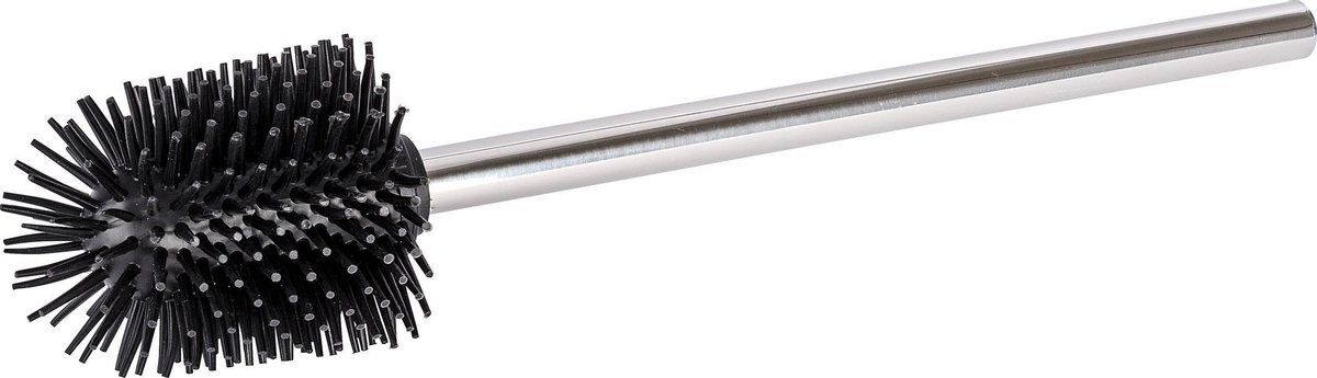 WENKO Toiletborstel 8 x 35 cm Siliconen/rvs Zwart