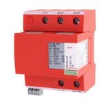 Dehn protection contre les surtensions type 1+2+3 3P (TN-C) 75kA avec contact de signalisation rail DIN (956305)