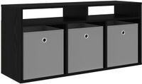 vidaXL Laagkast met lade Zwart Eiken 102 x 32 x 48,5 cm