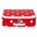 Merkloos Kinderkoffer polkadot - rood / wit - 30 cm - karton - logeerkoffer / opbergkoffer - kraamcadeau