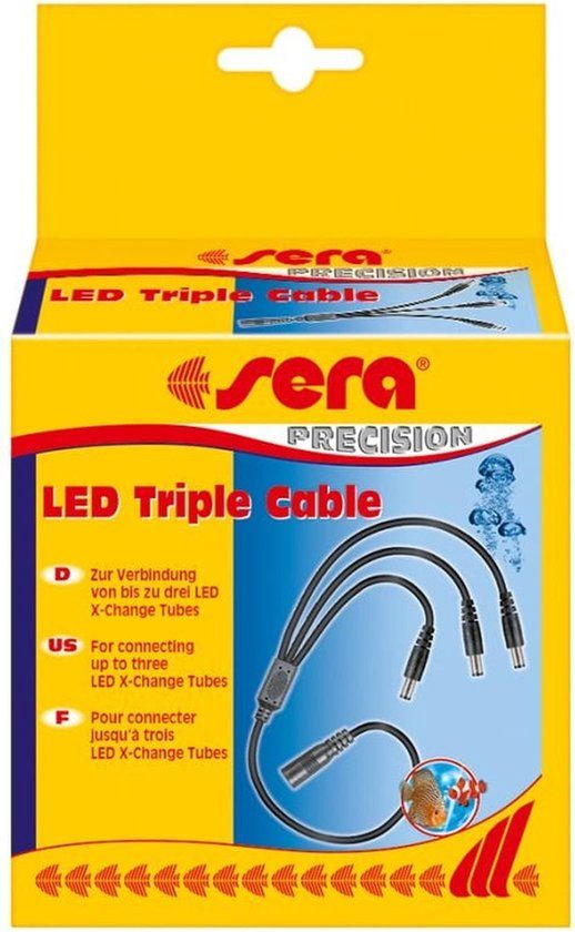 sera LED Triple Cable - Zwart - Kabel voor LED Tubes