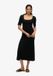 Superdry - Jersey midi-jurk met korte mouwen en vierkante hals - Dames - Jurken