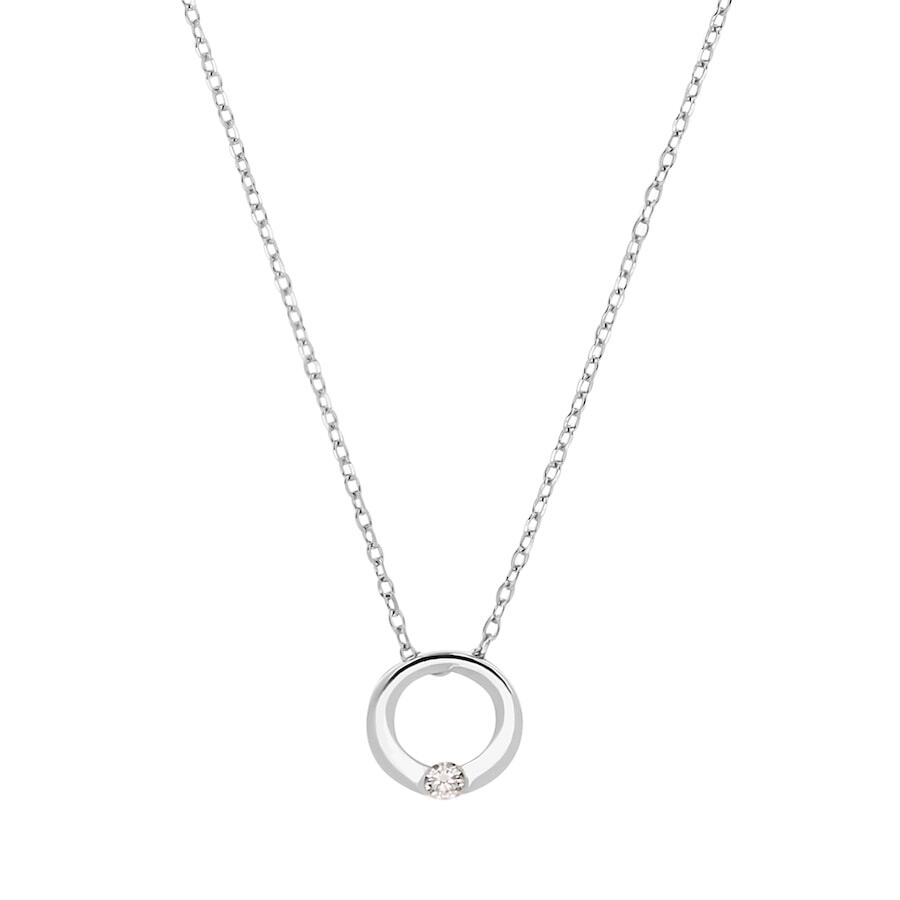 amor amor Ketting met hanger voor dames, 925 sterling zilver, zirkonia (synth.) Sieraden sets Dames