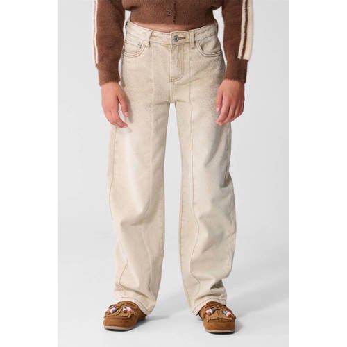 Shoeby regular waist baggy jeans - beige