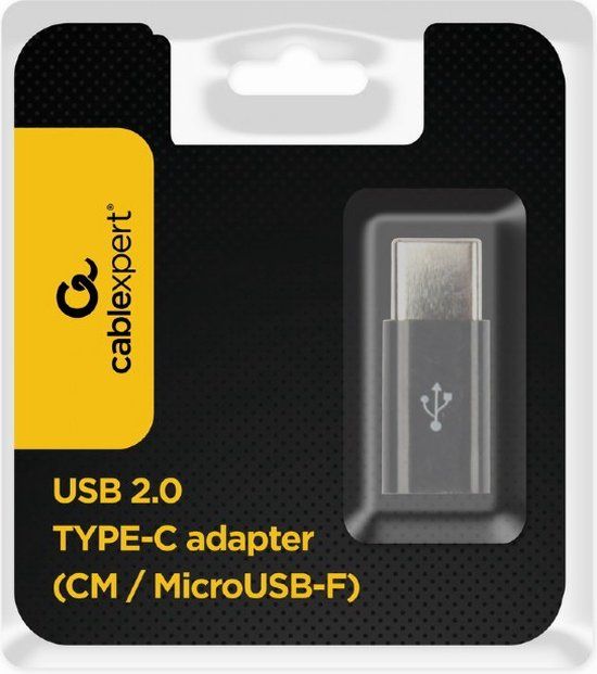 Cablexpert USB-C Male to USB 2.0 Micro Female Adapter - Black