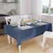 Bonamaison Tafelkleed, Anti-Mold, Sneldrogend, Waterdicht, 100% Polyester Tafellaken, Blauw, 140 x 160 Cm