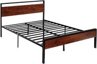 VEVOR Queen Size Metalen Bedframe Met Hoofdbord en Voetbord 14 Inch