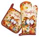 Omgoods - Mittens de four et dessous de plat Gnome Set van 2 - 100% Coton et résistant à la chaleur