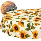 ANRO Tafelkleed Zonnebloemen Meerkleurig Ovaal 200x140cm