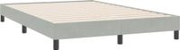 vidaXL Bedframe fluweel lichtgrijs 160x220 cm