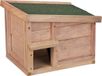 Relaxdays egelhuis, hout, egelhotel met bodem, 2 kamers, overwinteringsplek, tuin, HxBxD: 30 x 40 x 34 cm, lichtbruin