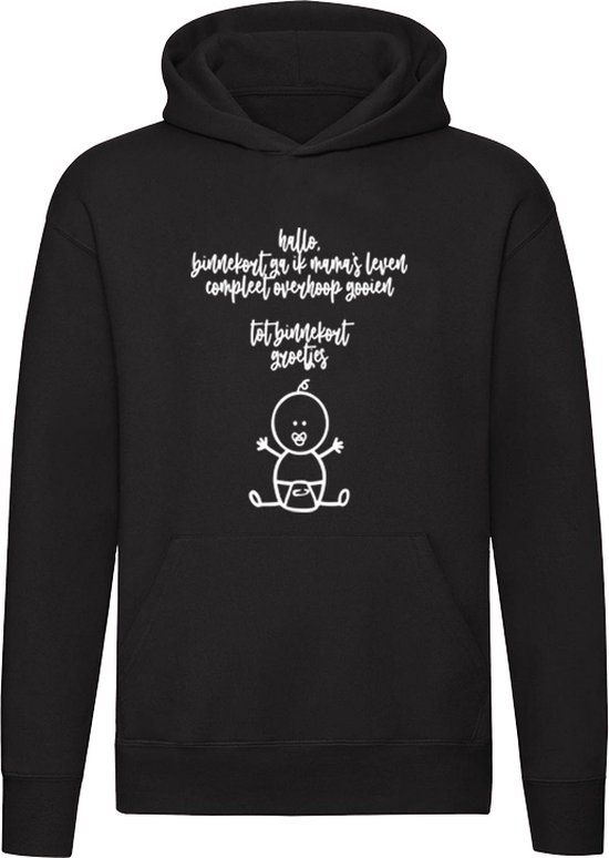 Mama's leven overhoop gooien Hoodie - Zwart - Maat L - Unisex