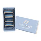 ShaveSafe - 1 pak - 5 keer ultrascherpe scheermesjes voor een nauwkeurige scheerbeurt - Ergonomisch voor het scheren van gezicht en lichaam - Duurzame en scherpe prestaties