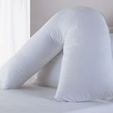 Riva Paoletti V-vormige witte kussens, één maat, polyester-katoen, volledig