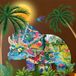 HABARRI Puzzel Triceratops Dinosaurus - 180 stukjes, 70x52cm