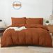Ibenzoa® Luxe Coton Ensemble de literie 240 x 220 cm Orange