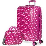Kinderkofferset, Fuchsia Modern 2-delig ABS-/polycarbonaat Kinderkofferset