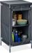 Merkloos Relaxdays campingkast opvouwbaar - 2 vakken - 87x47,5x47,5 cm - met tafelblad - grijs