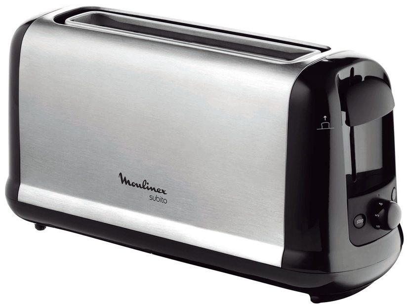 Moulinex Subito Broodrooster - 1 sneetje - 1000W - Zwart/RVS