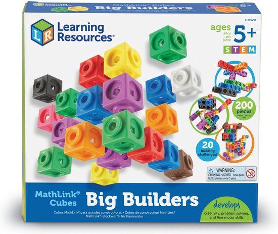 Learning Resources MathLink Cubes rekenblokjes, Bouwset XL - 100 stuks - Leren rekenen