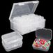 Boîte de rangement plastique - 12 pièces avec couvercle - Transparent - 6,5 x 4,5 x 2 cm