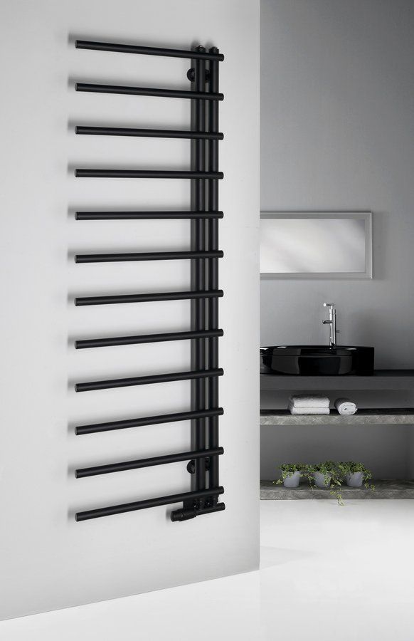 Sapho Justina Radiator Zijaansluiting - 50x150cm - Mat Zwart