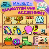 MALBUCH KLAMOTTEN UND ACCESSOIRES: XXL SAMMLUNG