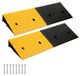 Rampe en caoutchouc, 100x25x5 cm, 2 pièces, noir-jaune, pour voitures et motos