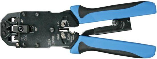 Velleman Professionele Krimptang voor Modulaire Connectoren 4P4C RJ10 6P4C RJ11 8P8C RJ45 DEC
