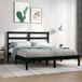 Maison Exclusive - Cadre de lit sans matelas noir 140x190 cm bois de pin massif