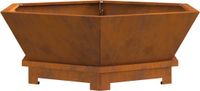 vidaXL Vuurkom Roestkleurig 75 x 75 x 28 cm