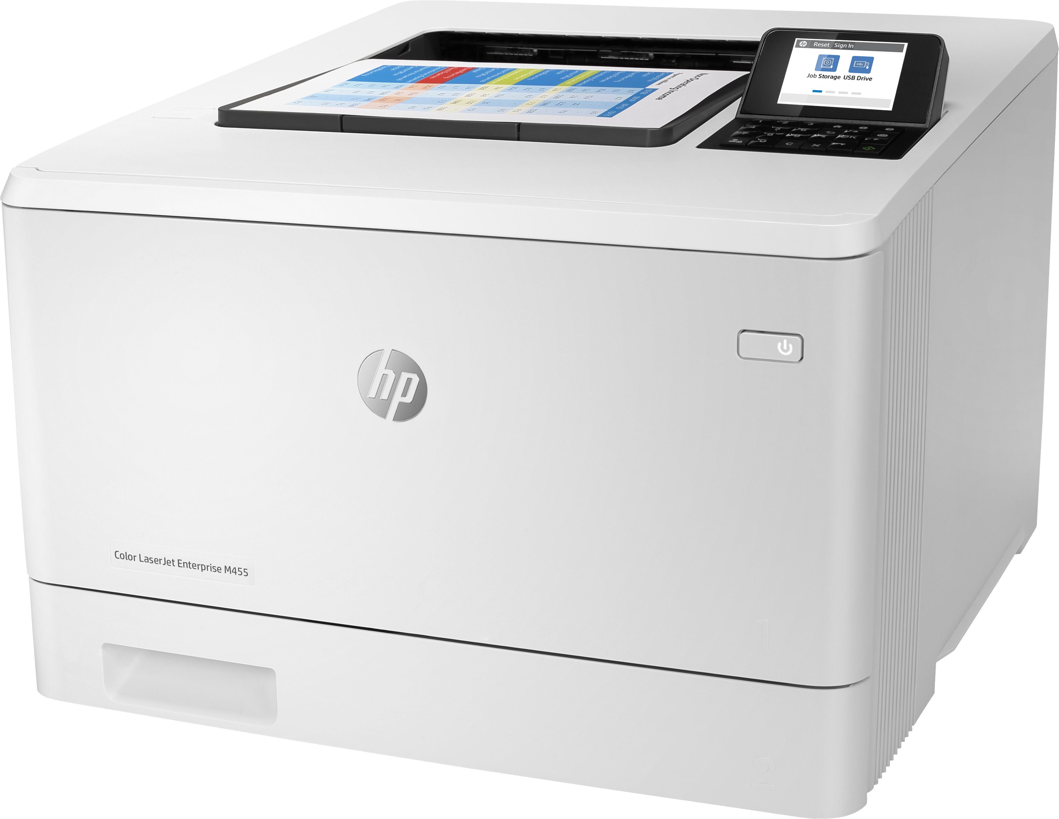 HP Color LaserJet Enterprise M455dn - Kleurenlaserprinter - A4 - 27 ppm - Duplex - Wit