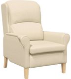 vidaXL Fauteuil Crème Stof