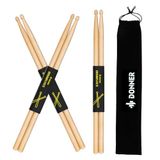 Donner Drum Sticks 5A Classic Esdoornhout 3 paar met draagtas