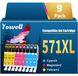 Solidchoice - 571XL Cartouches d'encre - Compatible avec Canon