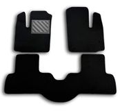 Vloermatten Fiat Vloermatten voor Fiat Doblo Panorama I vanaf 2000-2010, hakbeschermer van versterkt rubber en bevestigingsknopen