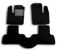 Vloermatten Fiat Vloermatten voor Fiat Doblo Panorama I vanaf 2000-2010, hakbeschermer van versterkt rubber en bevestigingsknopen