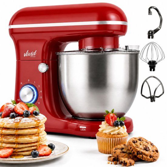 Vivid Green ProMix Keukenmixer - 1500W - 5L - Rood