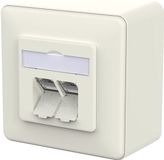 Metz Connect E-DAT C6A LSA++ 2-poorts AP zuiver wit