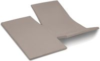 Cinderella Weekend - Topper hoeslaken met dubbel-split (tot 15 cm) - Katoen - 180x200 cm – Taupe