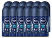 NIVEA MEN Deodorant Roller Dry Fresh, 50 ml - Voordeelverpakking - 12 stuks