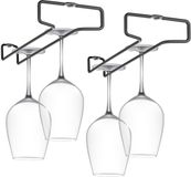 Metaltex Wijnglazenrek Hangend - Set van 2 stuks - Zwart