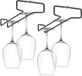 Metaltex Wijnglazenrek Hangend - Set van 2 stuks - Zwart