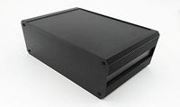 RS PRO Aluminium koellichaam behuizing zwart buitenmaat 400 x 300 x 130mm IP40