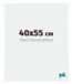 yd. Cadre photo 40x55 cm - Plastique - Blanc laqué - Bordeaux