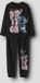 Name it Pyjama Stitch Vrouwen Zwart Katoen/Elastaan Lange mouw Effen 110/116
