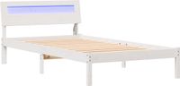 vidaXL Bedframe met hoofdeinde Wit 80 x 200 cm Massief grenenhout