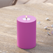 Deluxe Homeart LED-Blockkerzen für den Außenbereich Ø 10 x 15 cm Magenta